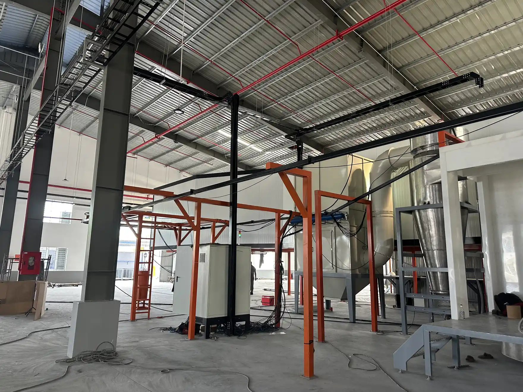Đo tuyến cáp trong cách bóc tách khối lượng thi công điện xưởng may