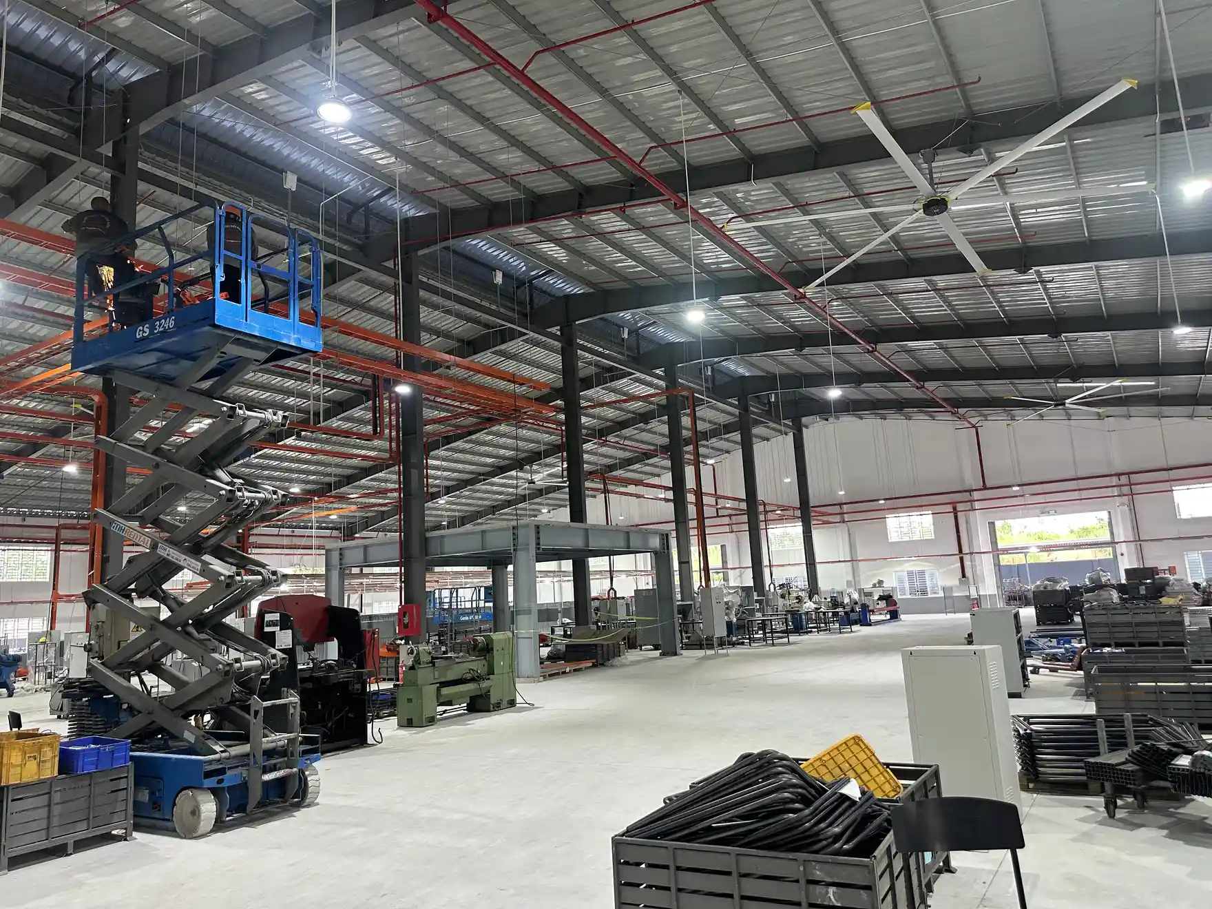 Ảnh minh họa mặt bằng nhà xưởng cần đối chiếu với danh sách tải.