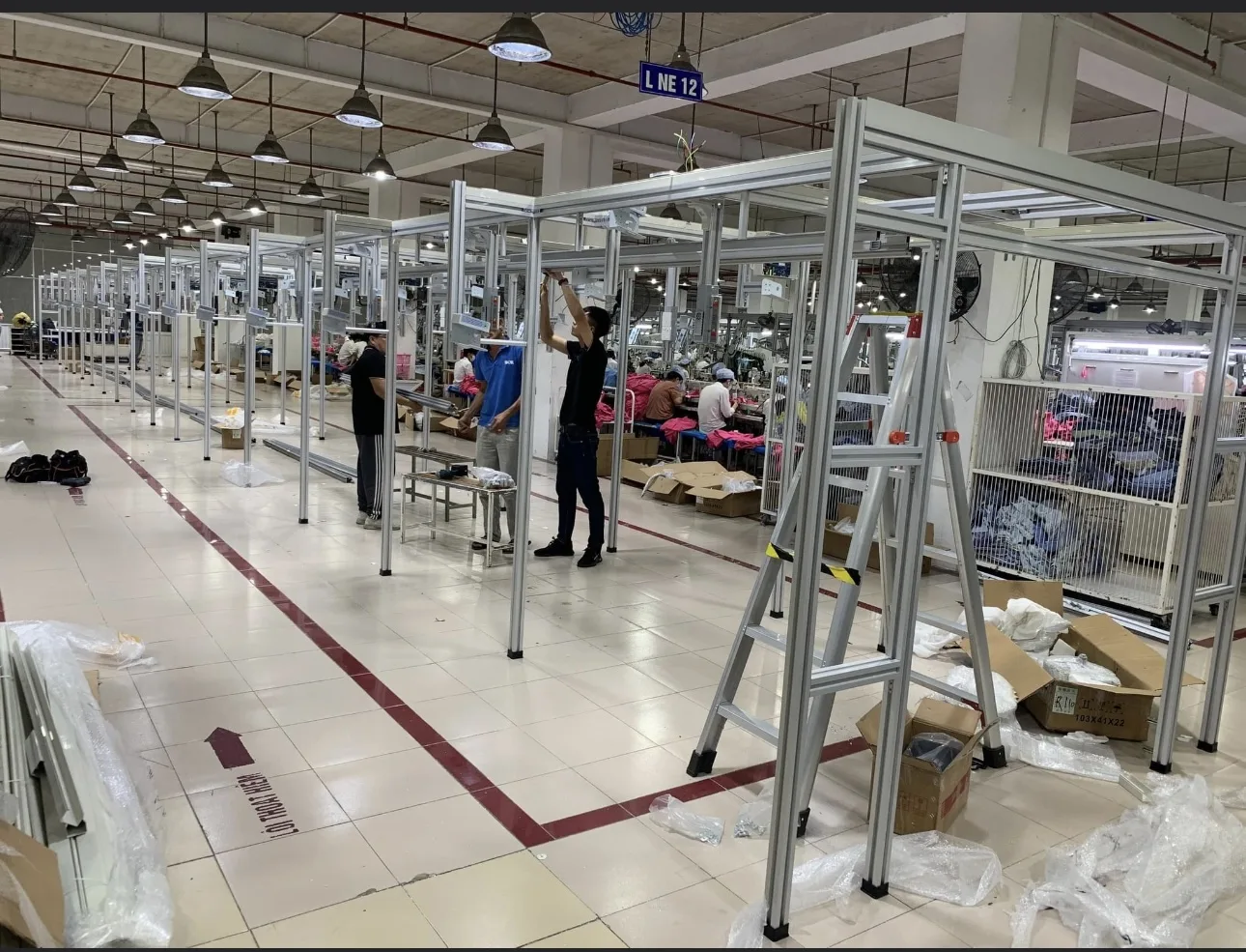 Ghi khối lượng thi công điện theo tuyến và khu vực