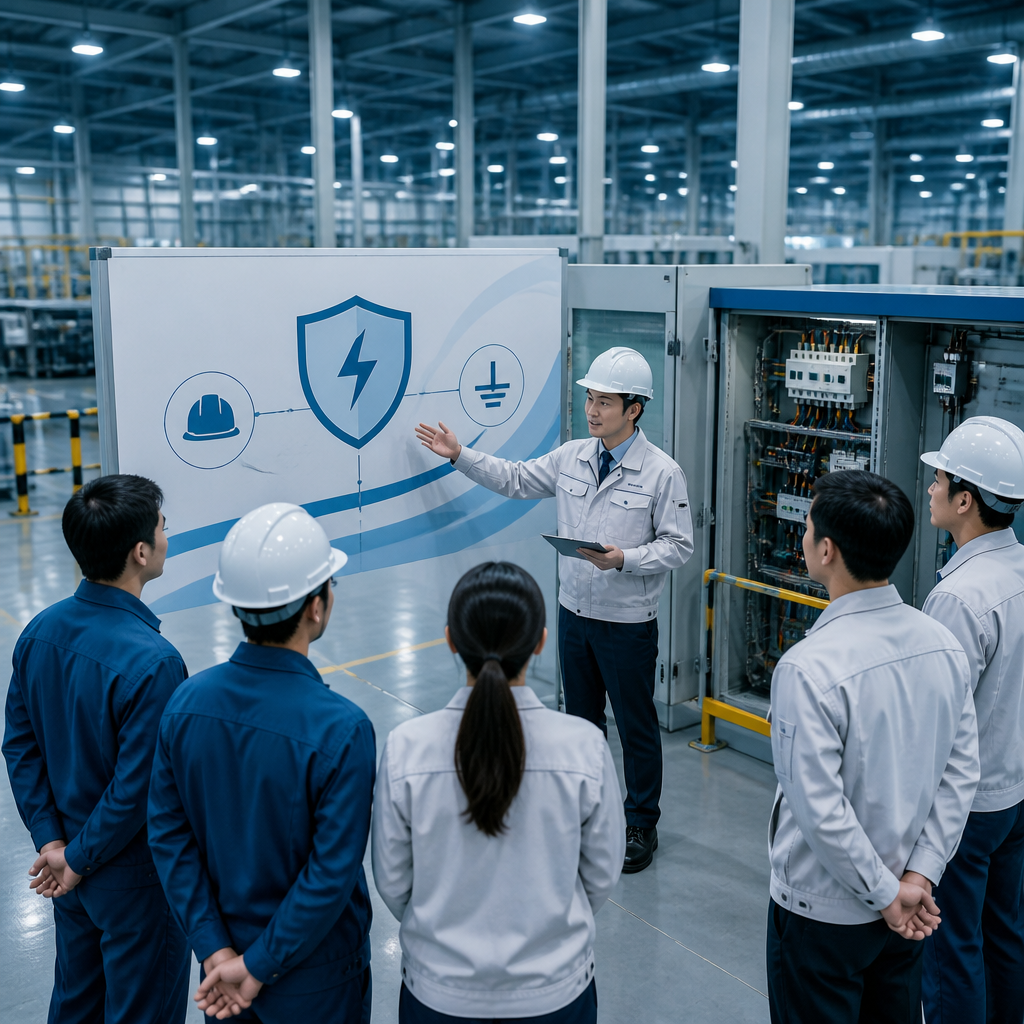 Đội kỹ thuật thống nhất quy ước nghiệm thu nhãn cáp điện nhà xưởng